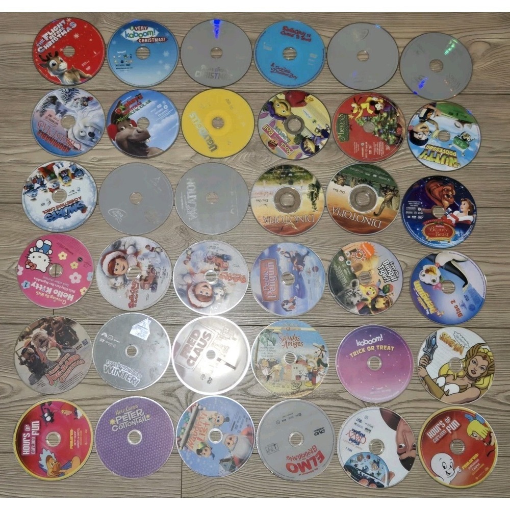 Kids DVD Lot 72 Discs Movies / TV Shows‎ Assorted Tested Dora Disney Veggietales